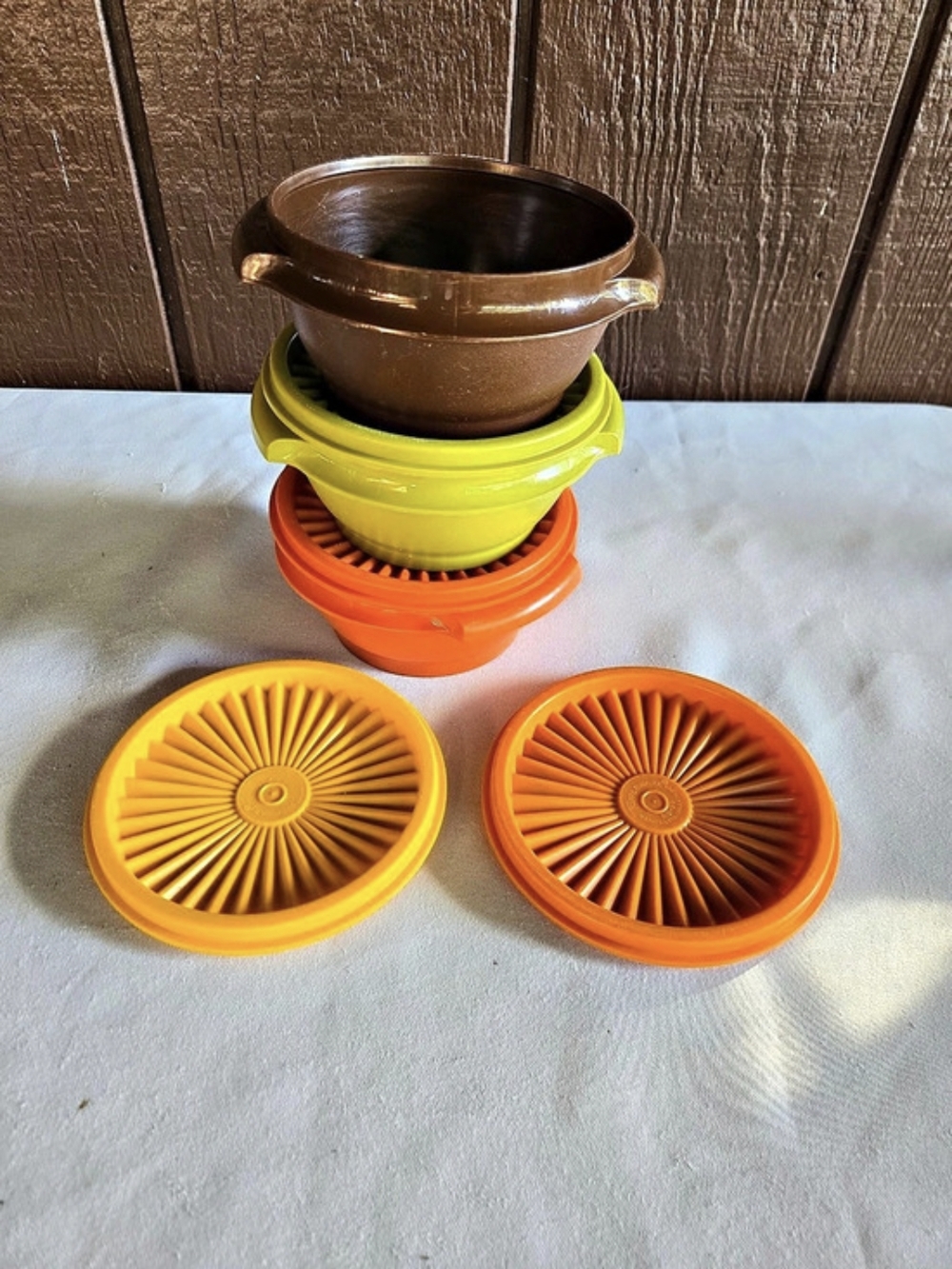 Tupperware Servalier Bowl Set Harvest Colors